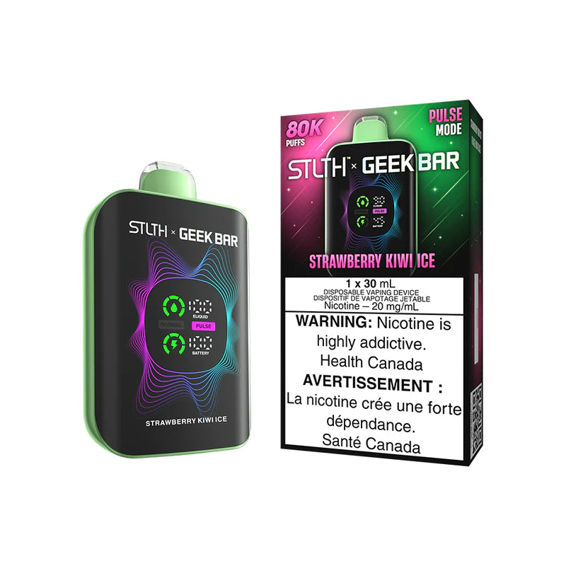 STRAWBERRY KIWI ICE - STLTH X GEEK BAR - 80K DISPOSABLE - (4PCS/CTN) [ON]