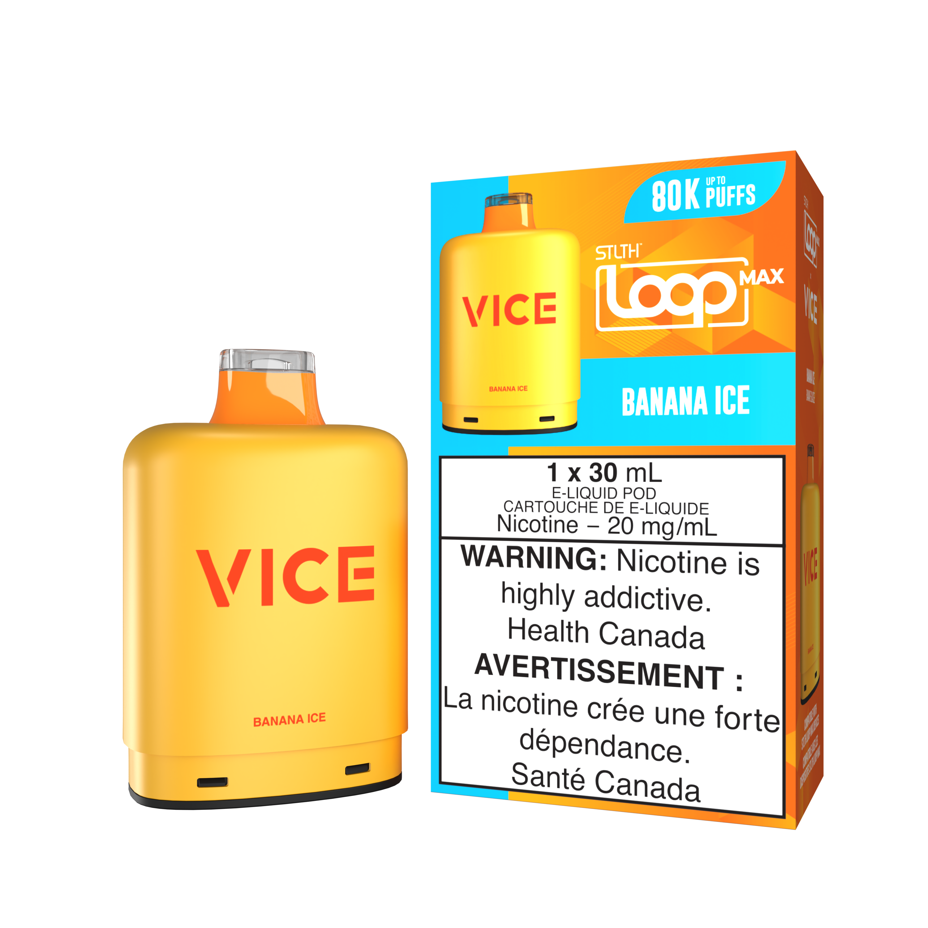 BANANA ICE - STLTH LOOP MAX x VICE - 80K POD PACK (4PCS/CTN) [ON]