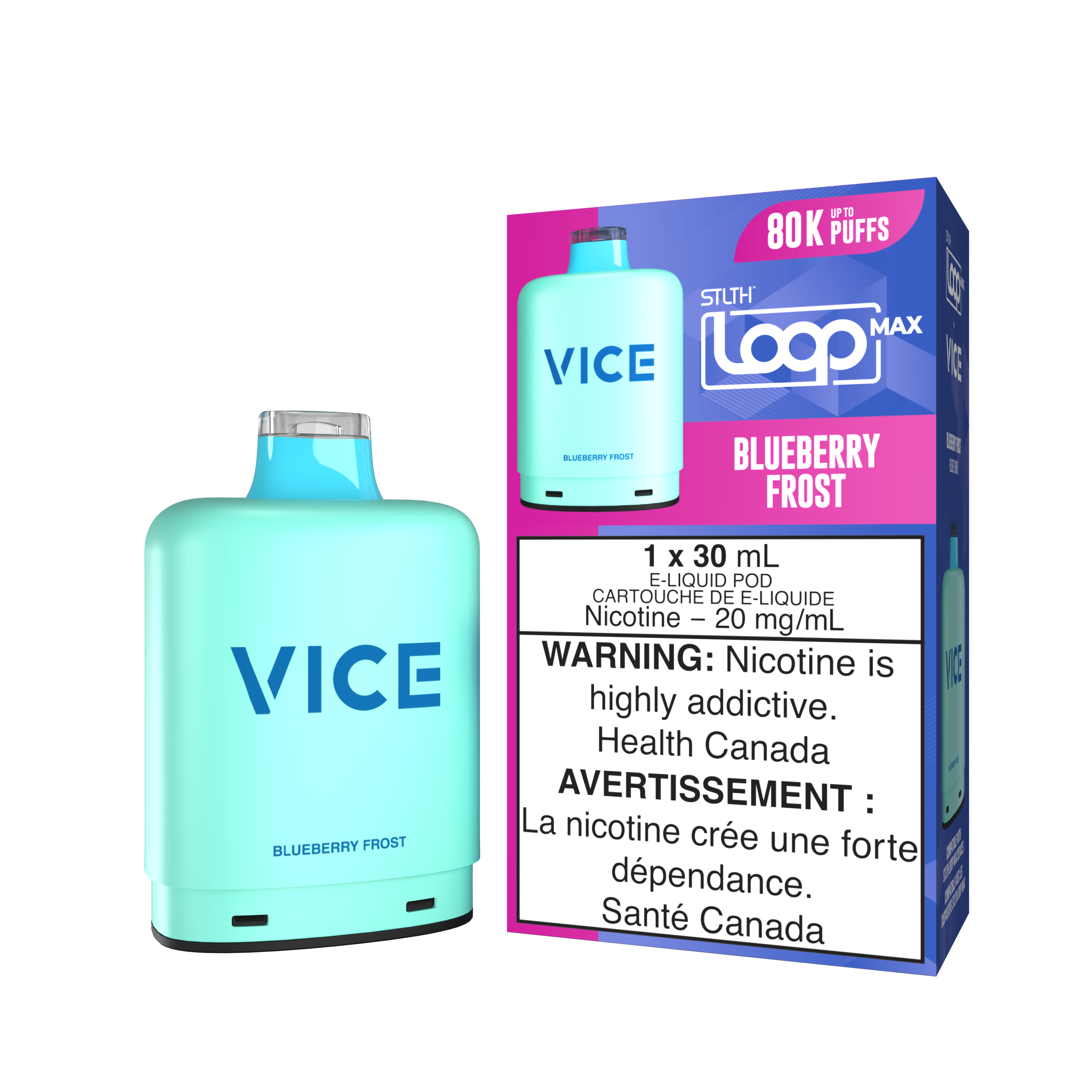 BLUEBERRY FROST - STLTH LOOP MAX x VICE - 80K POD PACK (4PCS/CTN) [ON]