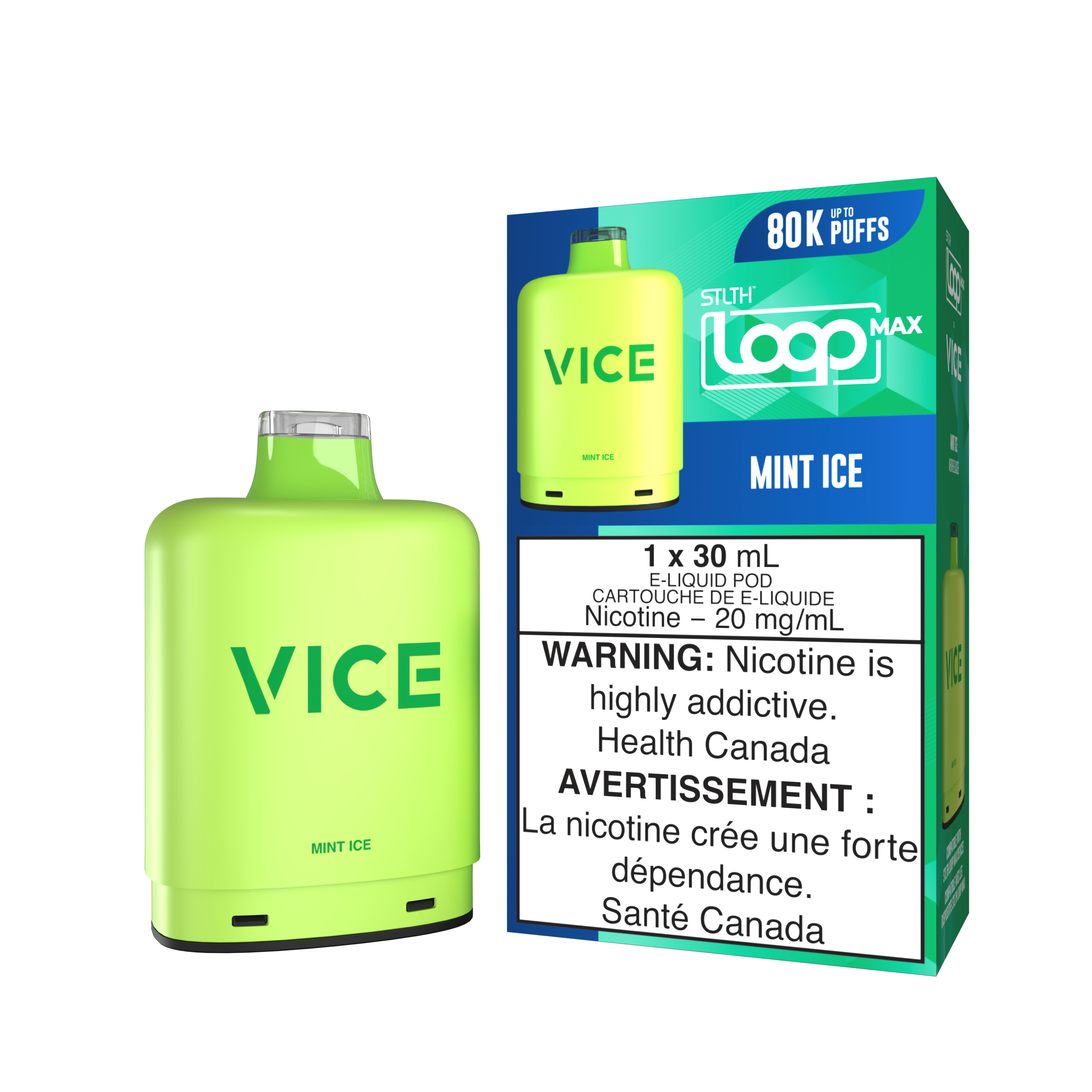 MINT ICE - STLTH LOOP MAX x VICE - 80K POD PACK (4PCS/CTN) [ON]