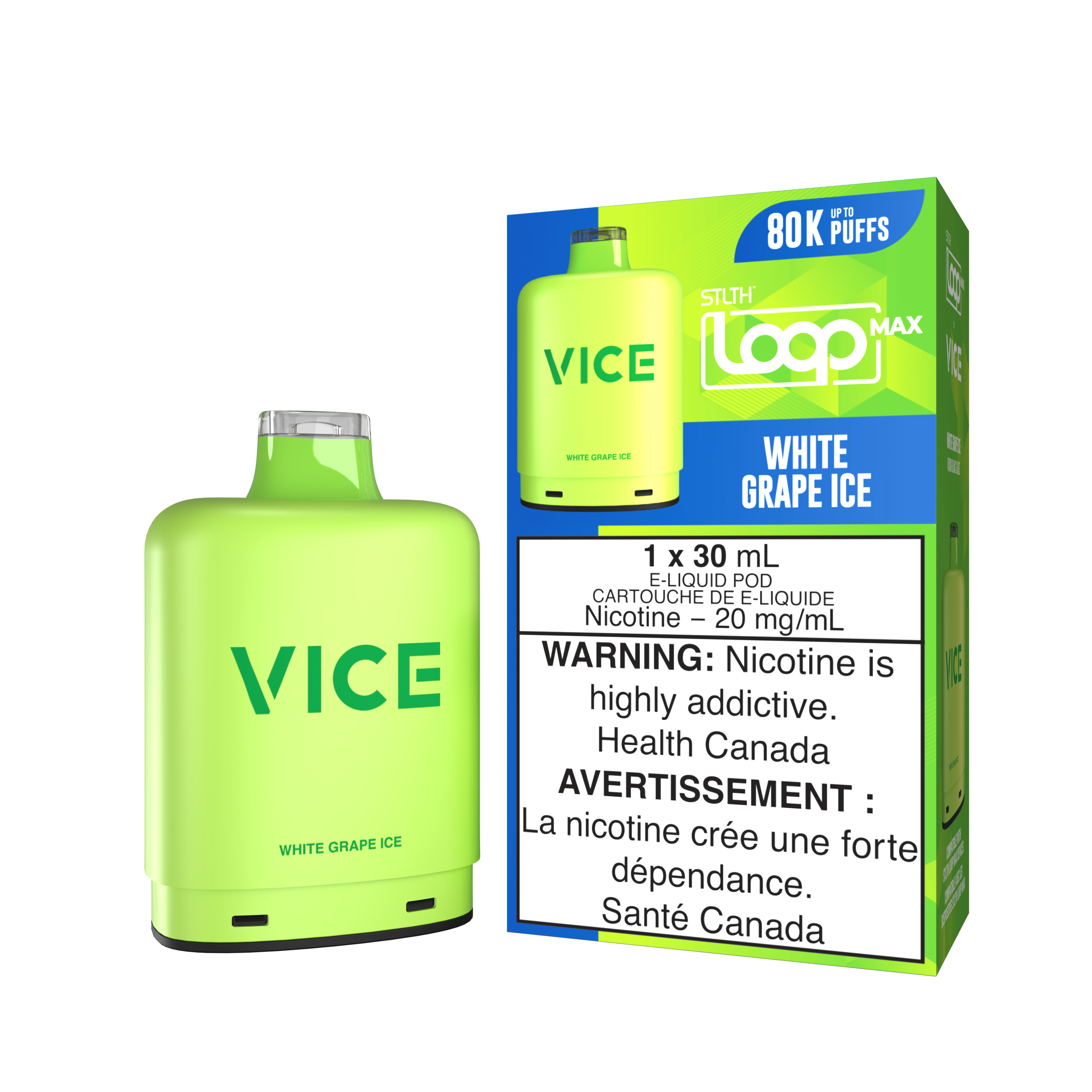 WHITE GRAPE ICE - STLTH LOOP MAX x VICE - 80K POD PACK (4PCS/CTN) [ON]