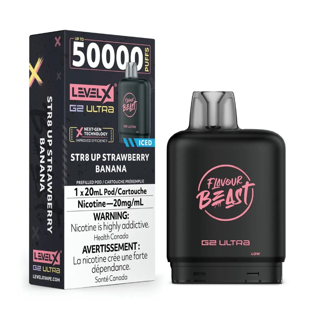 STR8UP STRAWBERRY BANANA - Level X Flavour Beast G2 Ultra - [ON]