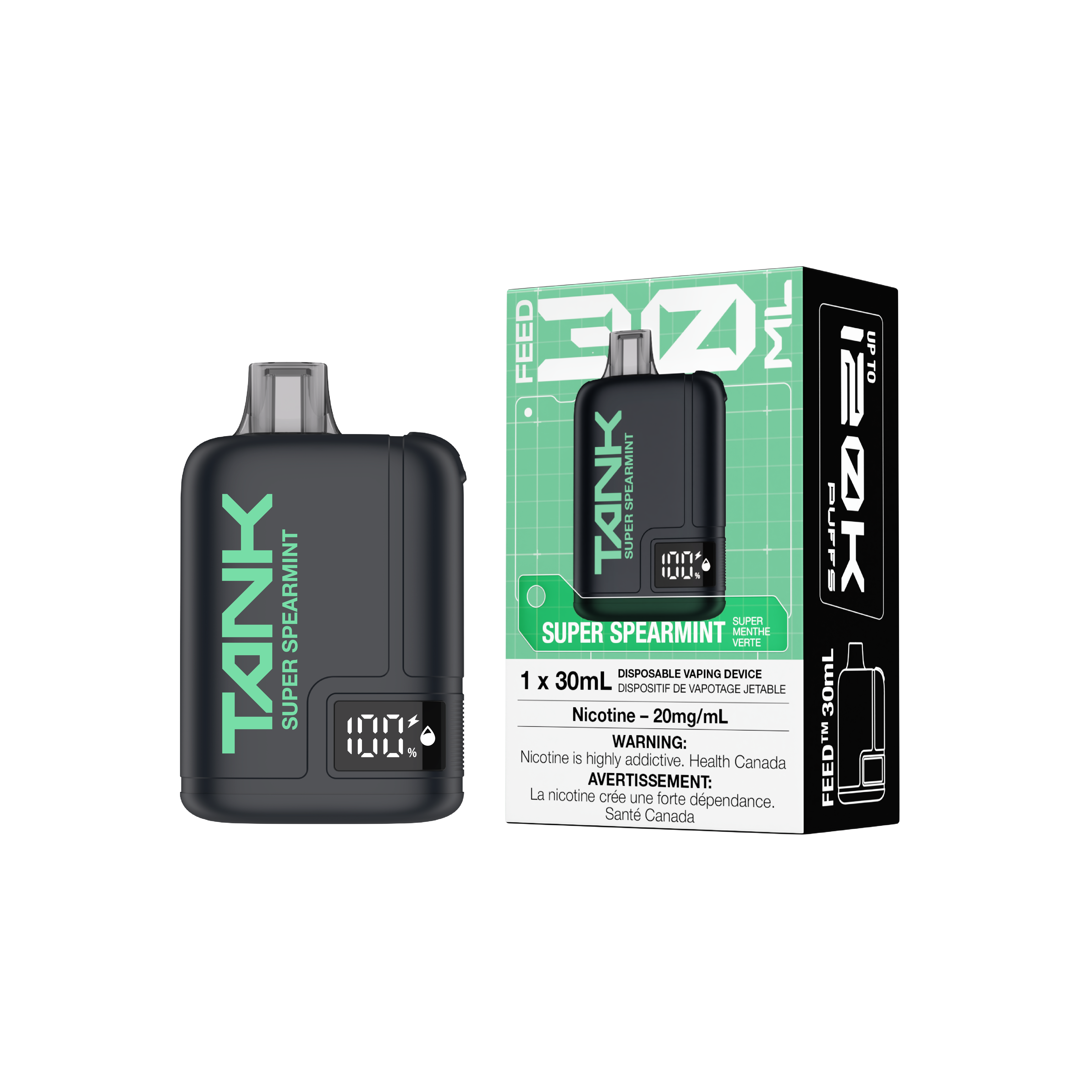 SUPER SPEARMINT - FEED Tank 120K Disposable Vape - 4ct - [ON]