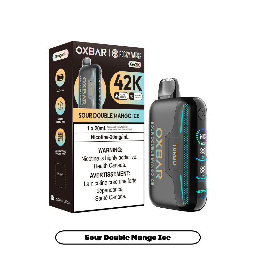 Sour Double Mango Ice - Rocky Vapor OXBAR G42K - 20mg - 4pc/box - [ON]