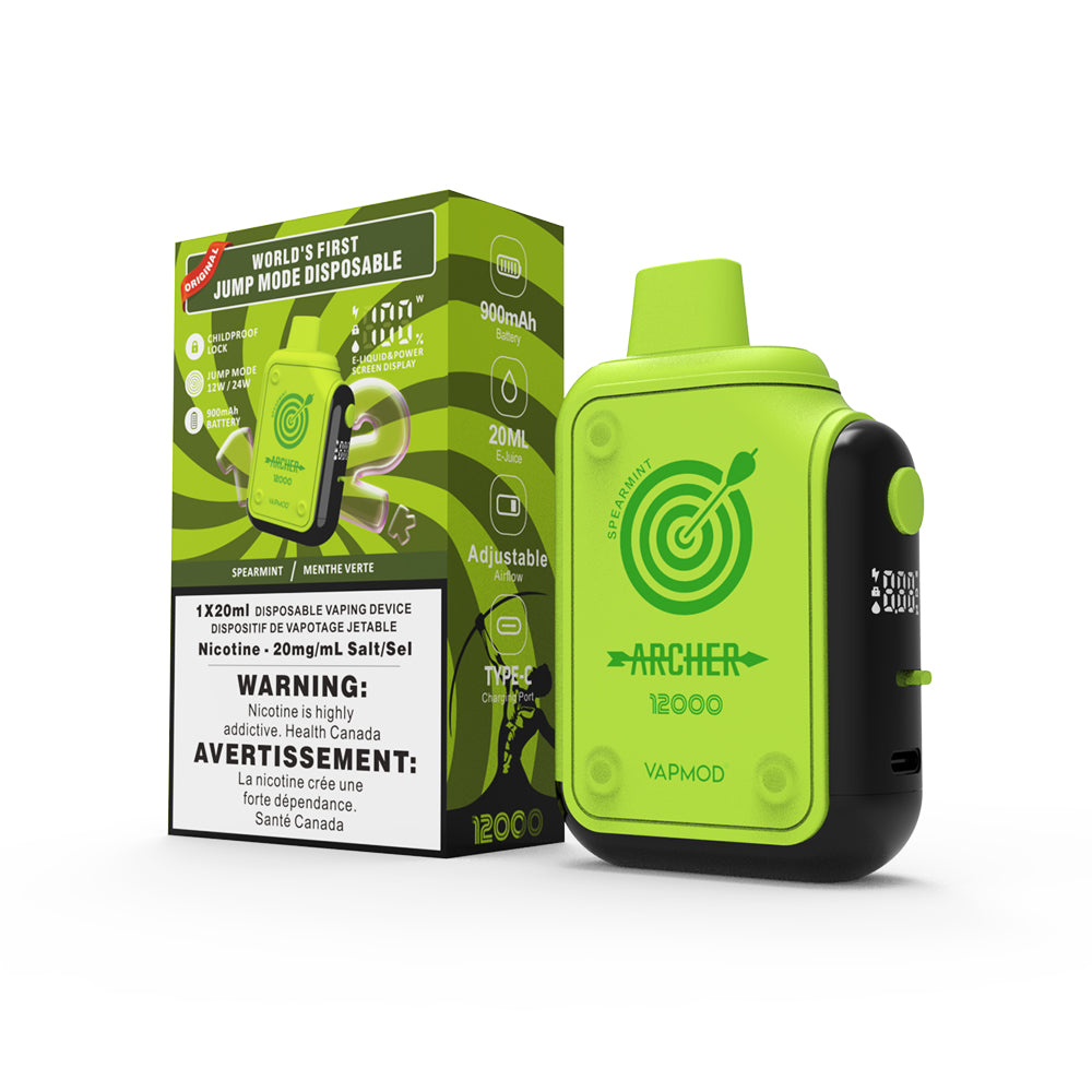 SPEARMINT - VAPMOD Archer 12000 Disposable Vape - 5ct