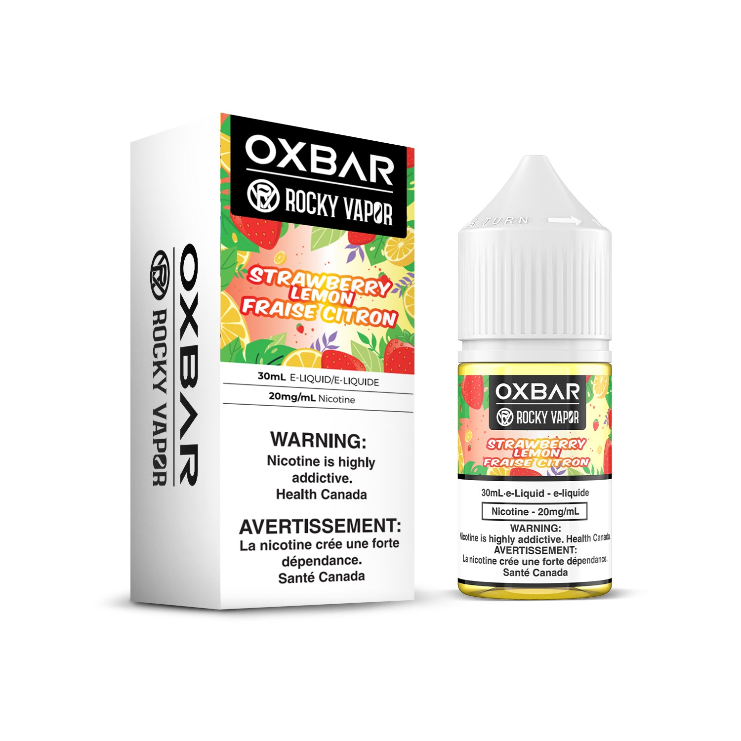 STRAWBERRY LEMON - Rocky Vapor Oxbar E-Liquids - 30ml