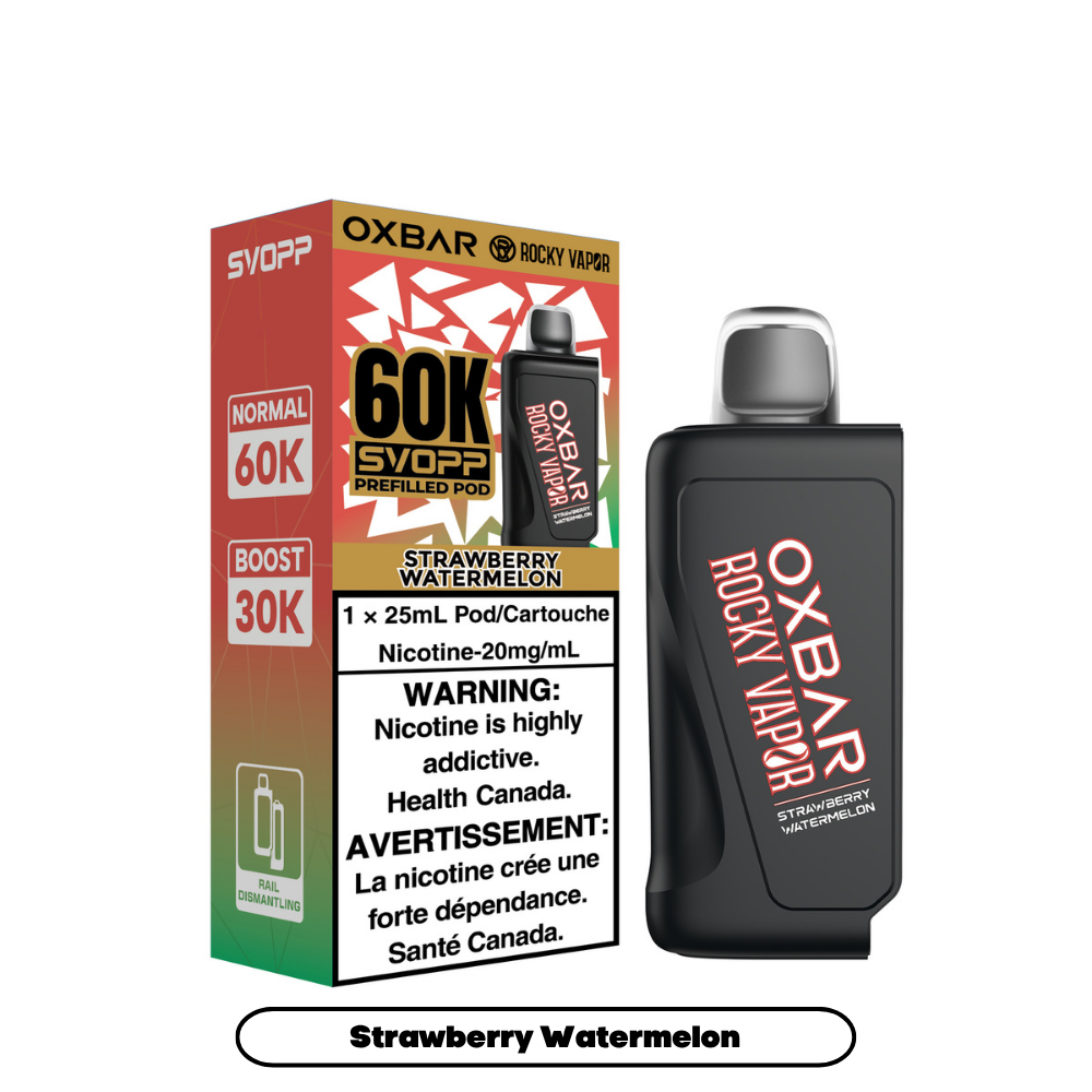 Strawberry Watermelon - SVOPP Rocky Vapor Oxbar 60K - 4/pk [ON]