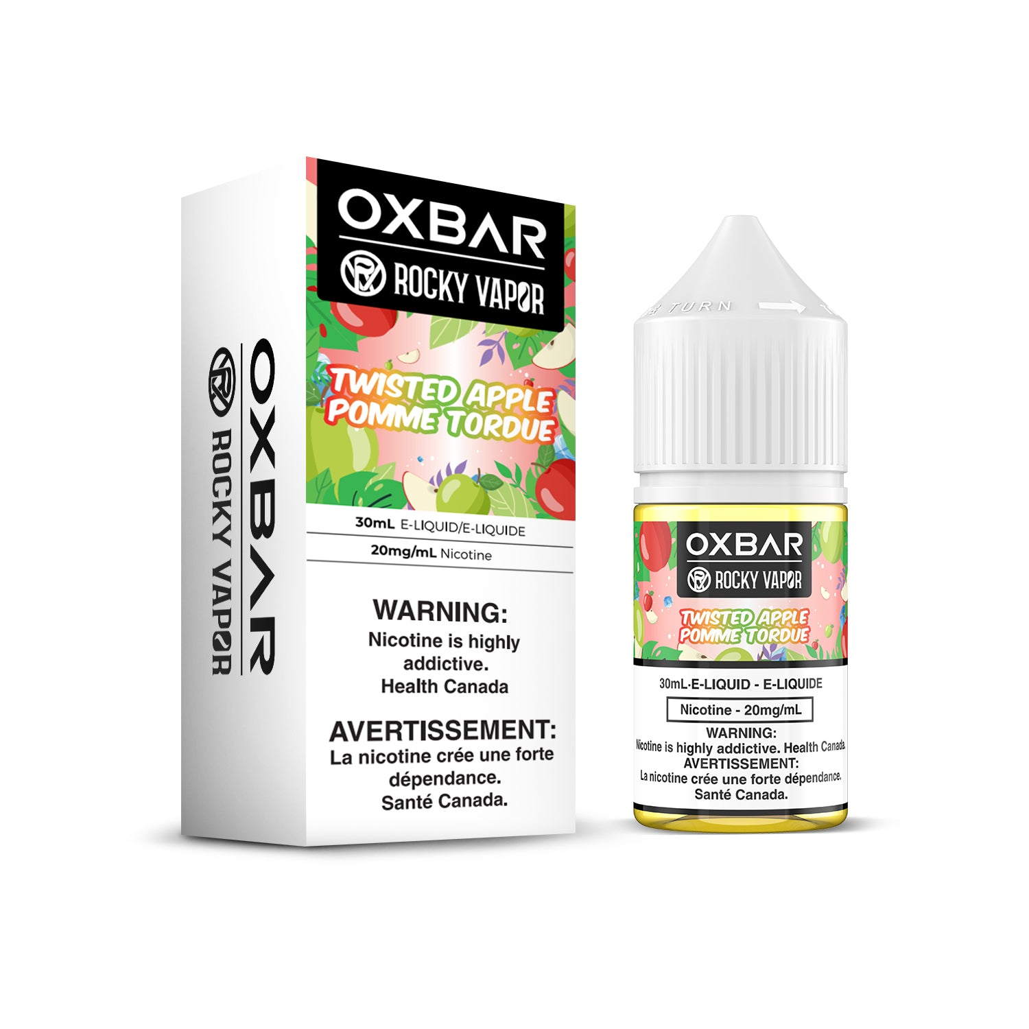 TWISTED APPLE - Rocky Vapor Oxbar E-Liquids - 30ml