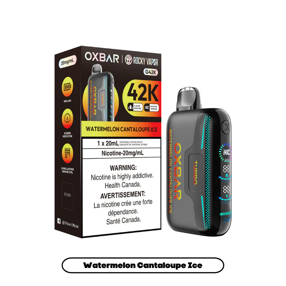 Watermelon Cantaloupe Ice - Rocky Vapor OXBAR G42K - 20mg - 4pc/box - [ON]