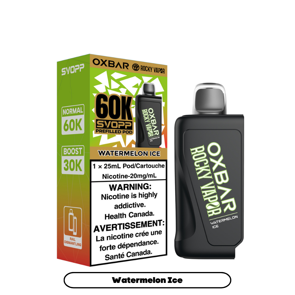 Watermelon Ice - SVOPP Rocky Vapor Oxbar 60K - 4/pk [ON]