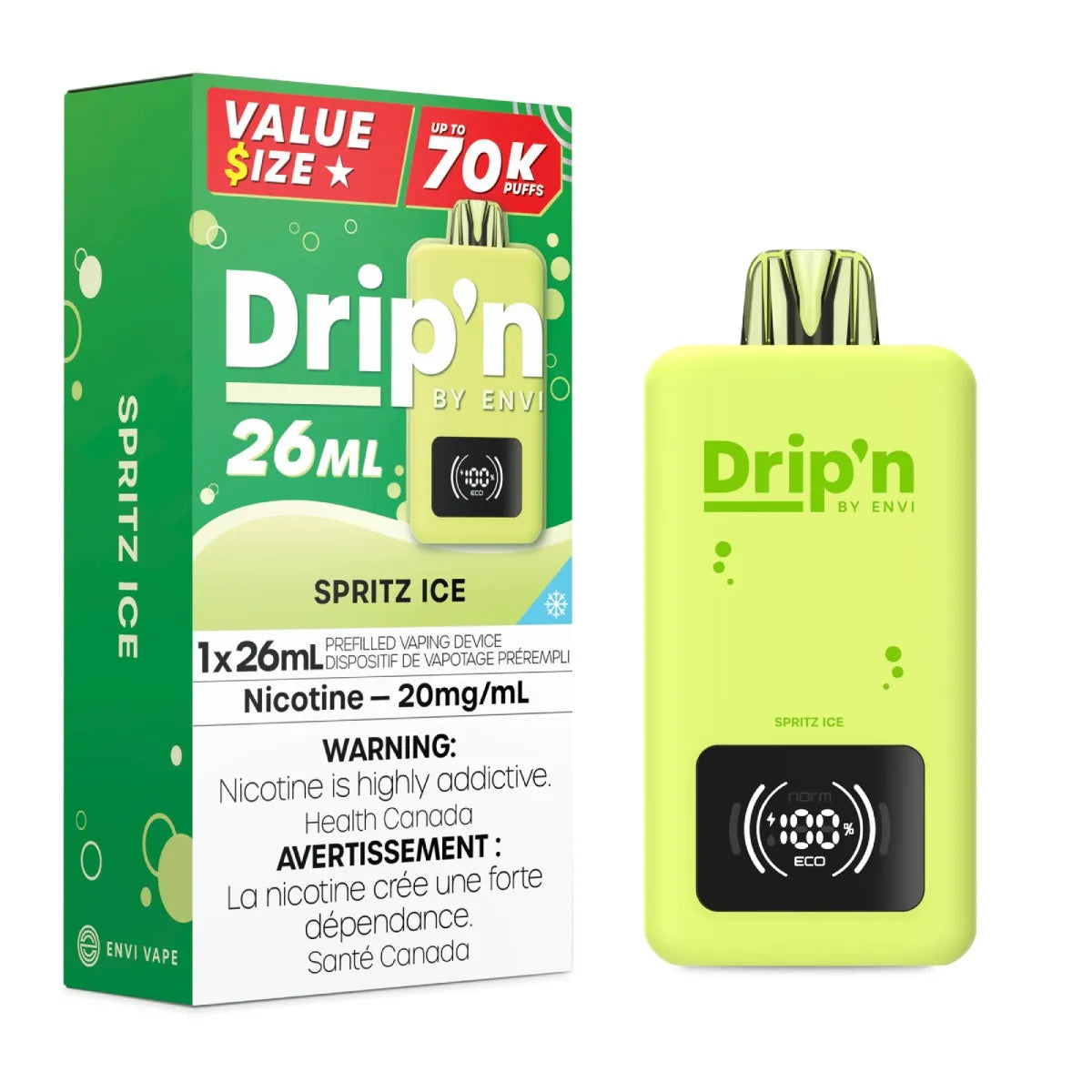 Spritz Ice - Drip'n by Envi 26ml Disposable - 5pc/Carton [ON]