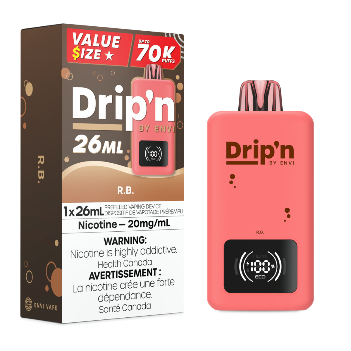 R.B - Drip'n by Envi 26ml Disposable - 5pc/Carton [ON]