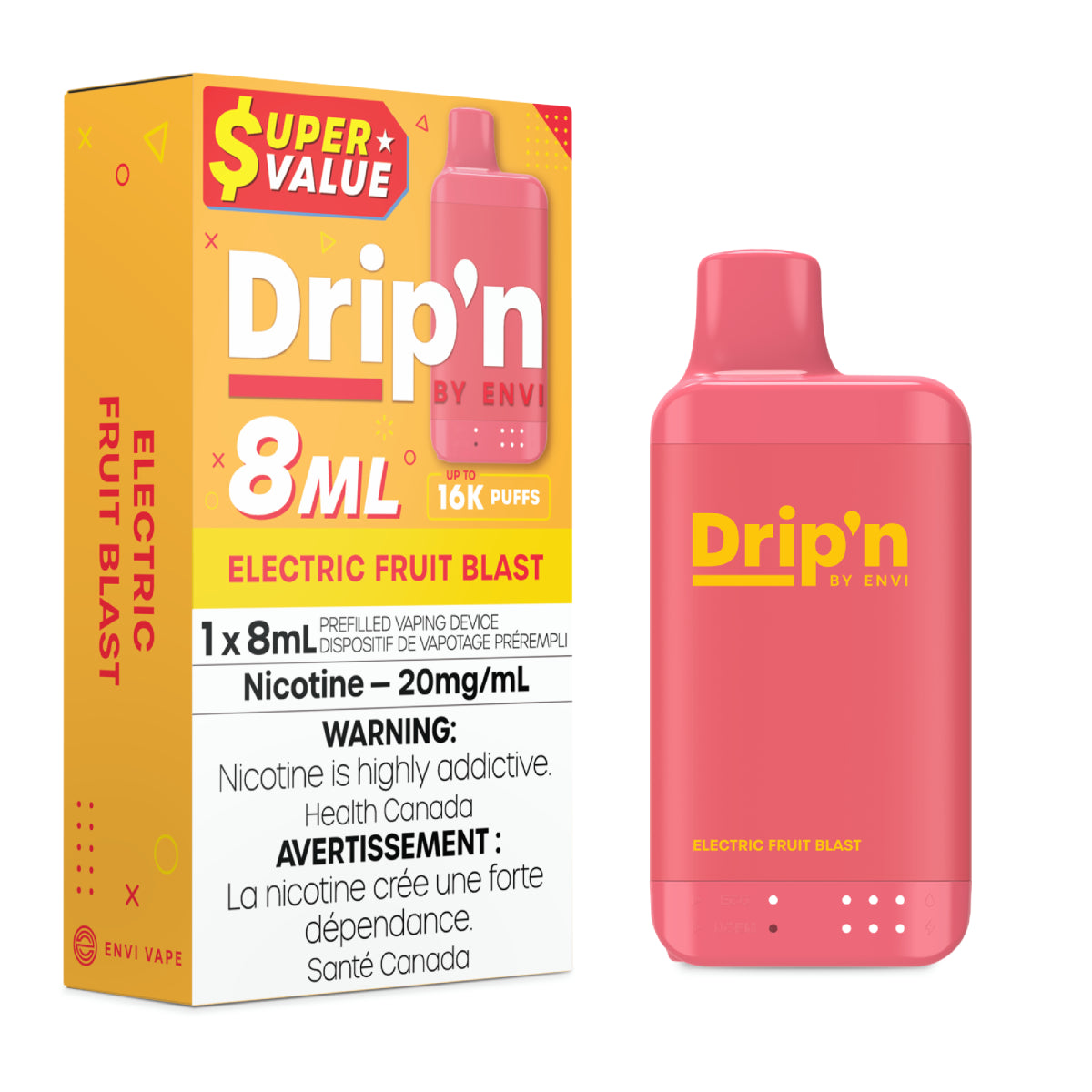Electric Fruit Blast - Drip'n by Envi 8mL - 16K Disposable - 5/PK [ON]