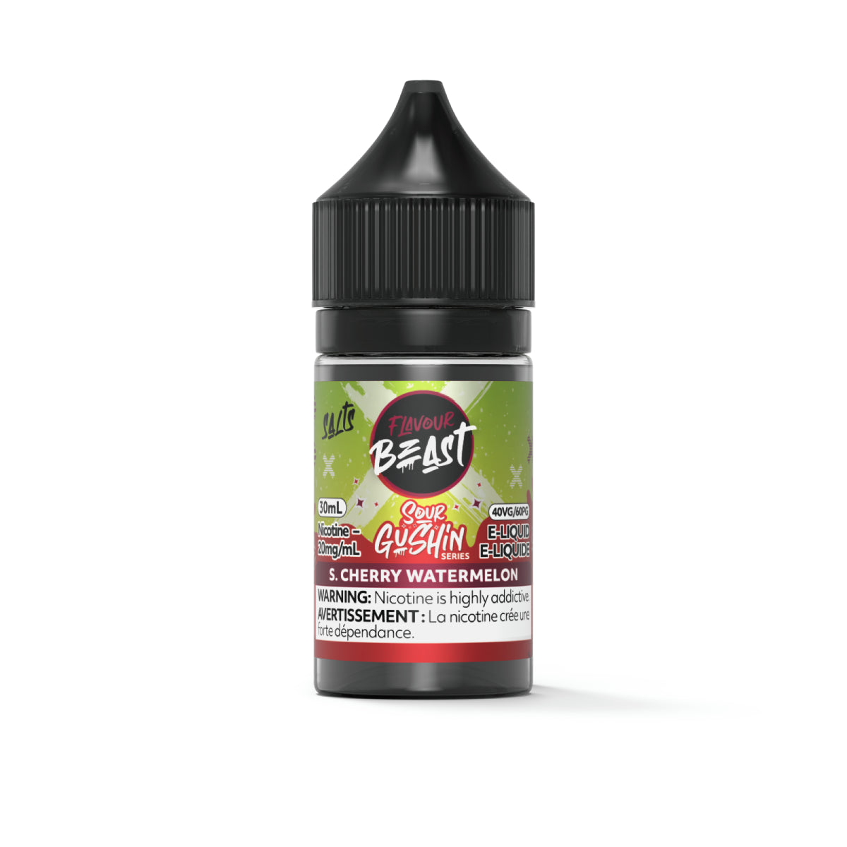 SOUR GUSHIN S. CHERRY WATERMELON - Flavour Beast E-Liquid - 30ml - [ON]