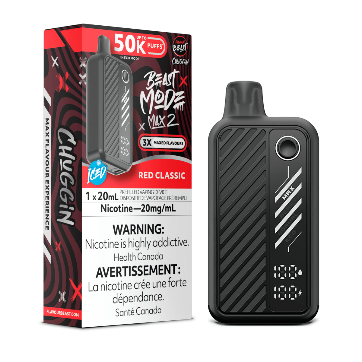 RED CLASSIC - Flavour Beast Mode Max 2 50K  - 20MG - 5pc/Carton