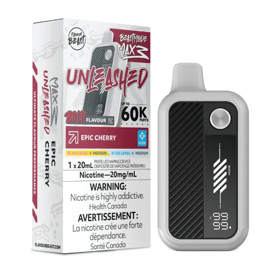 Epic Cherry Iced - Flavour  Beast Mode Max 3 Unleashed - 20MG - 4pc/Carton [Ontario]