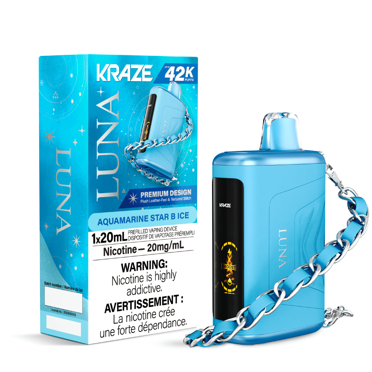 AQUAMARINE STAR B ICE - Kraze LUNA - 5pc/Carton [ON]