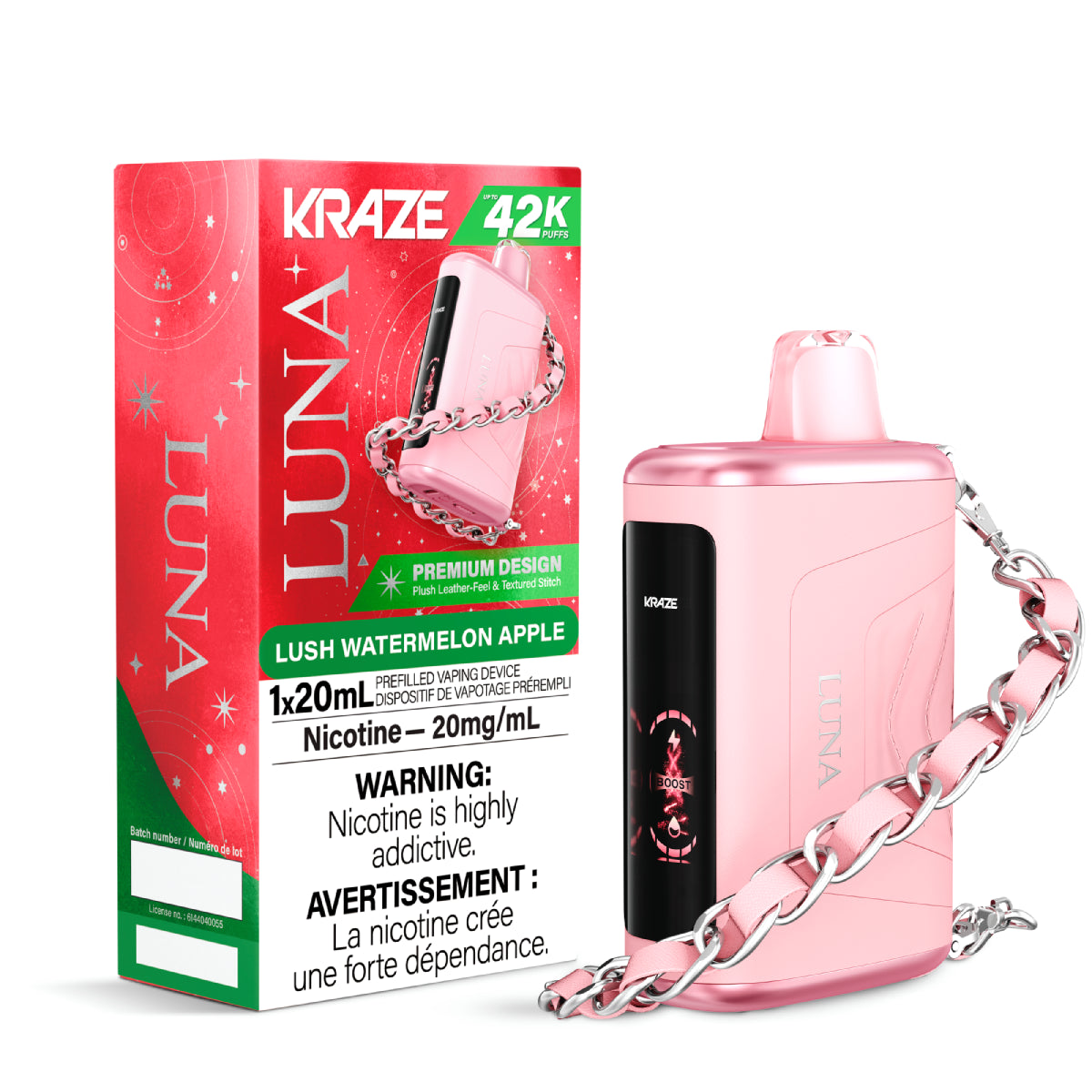 LUSH WATERMELON APPLE - Kraze LUNA - 5pc/Carton [ON]