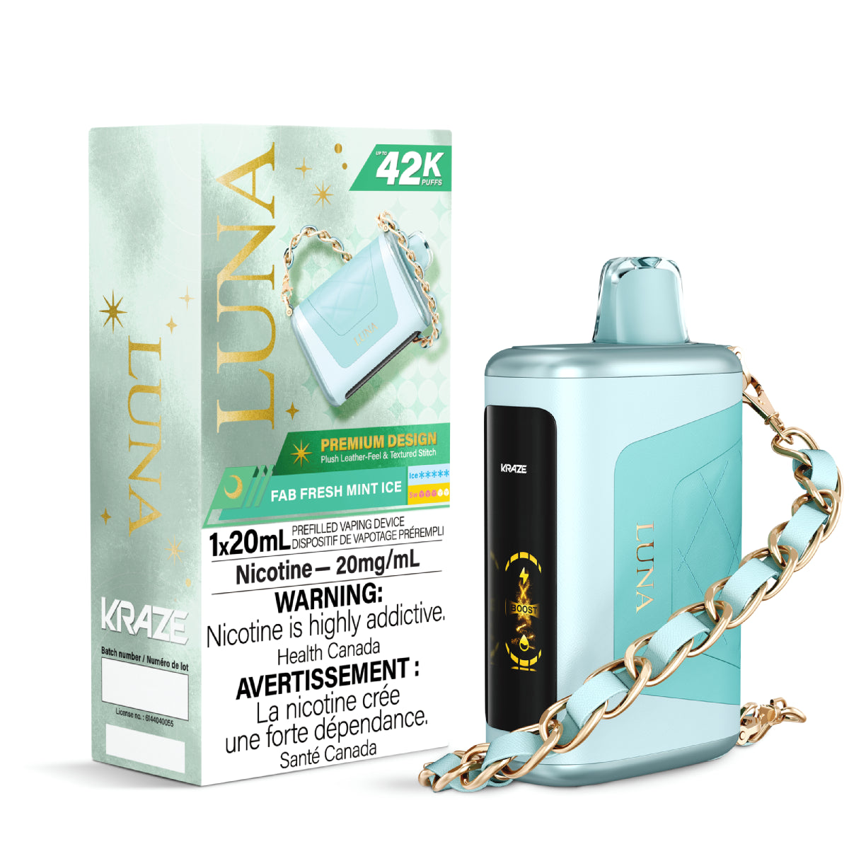 Fab Fresh Mint Ice - Kraze LUNA - 5pc/Carton [ON]