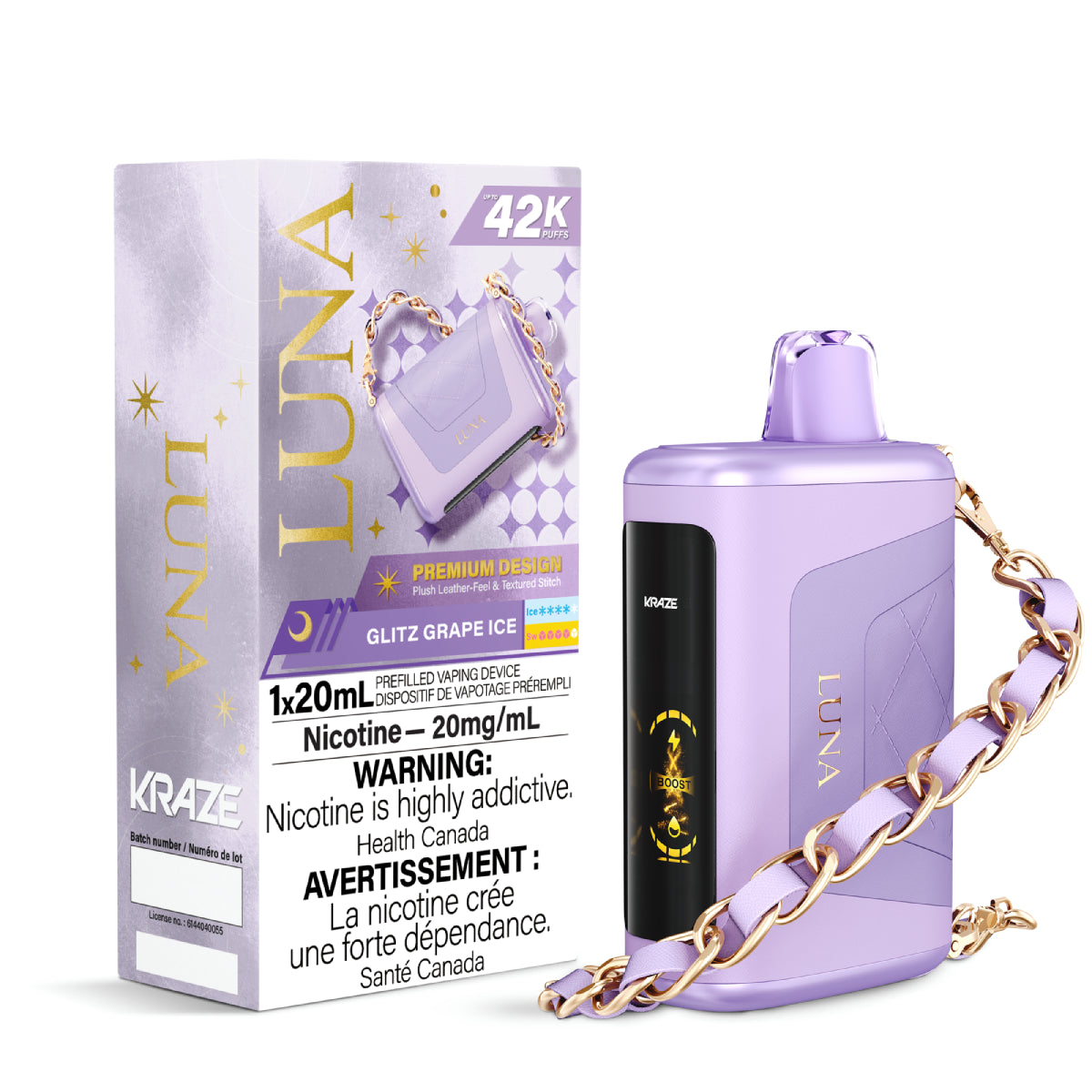 Glitz Grape Ice - Kraze LUNA - 5pc/Carton [ON]