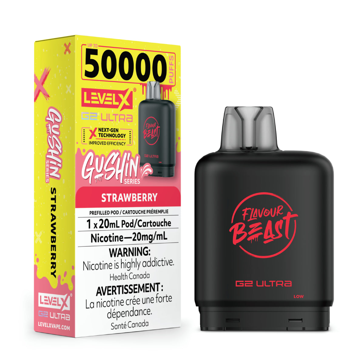 Gushin' Strawberry - Level X Flavour Beast G2 Ultra - [ON]
