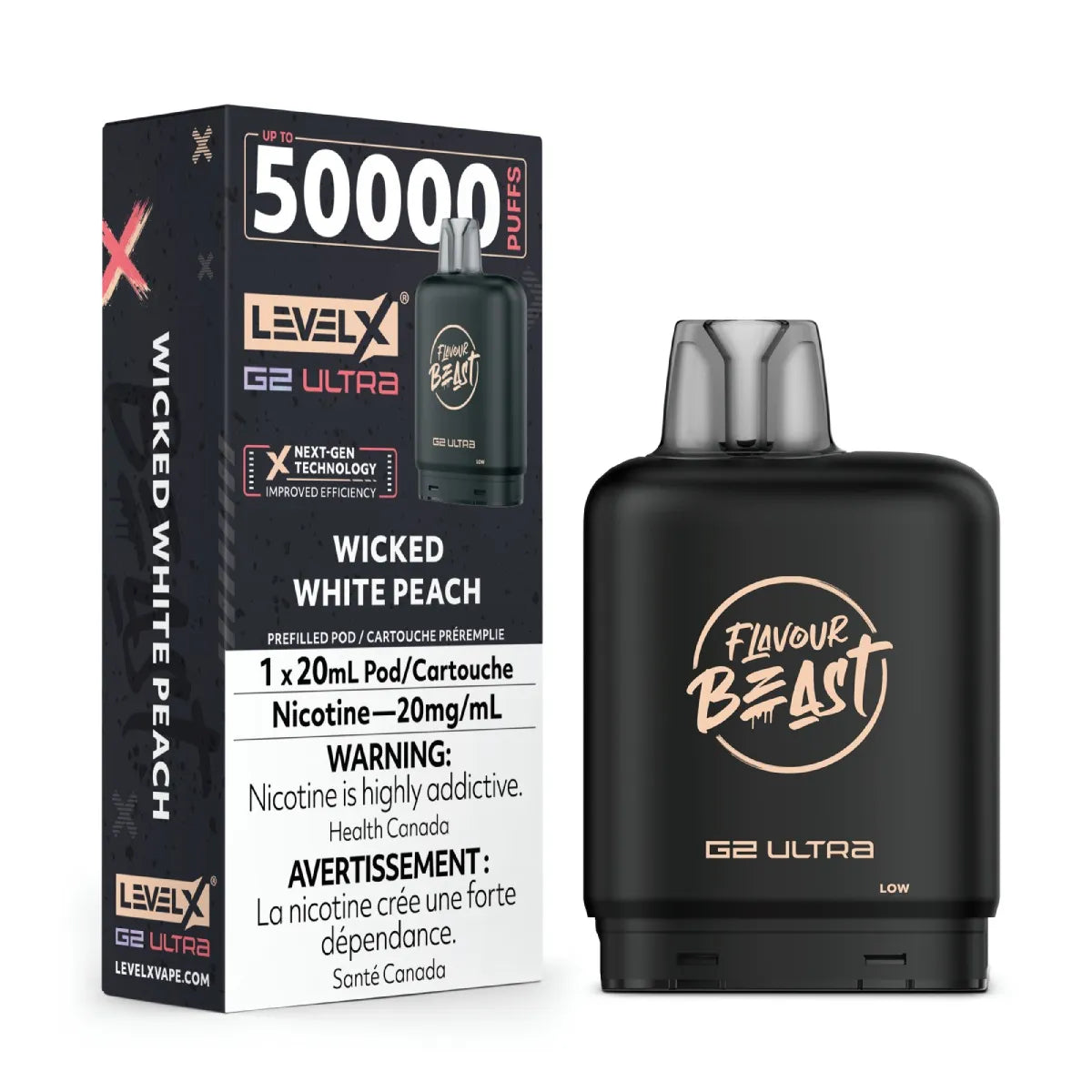 WICKED WHITE PEACH - Level X Flavour Beast G2 Ultra - [ON]