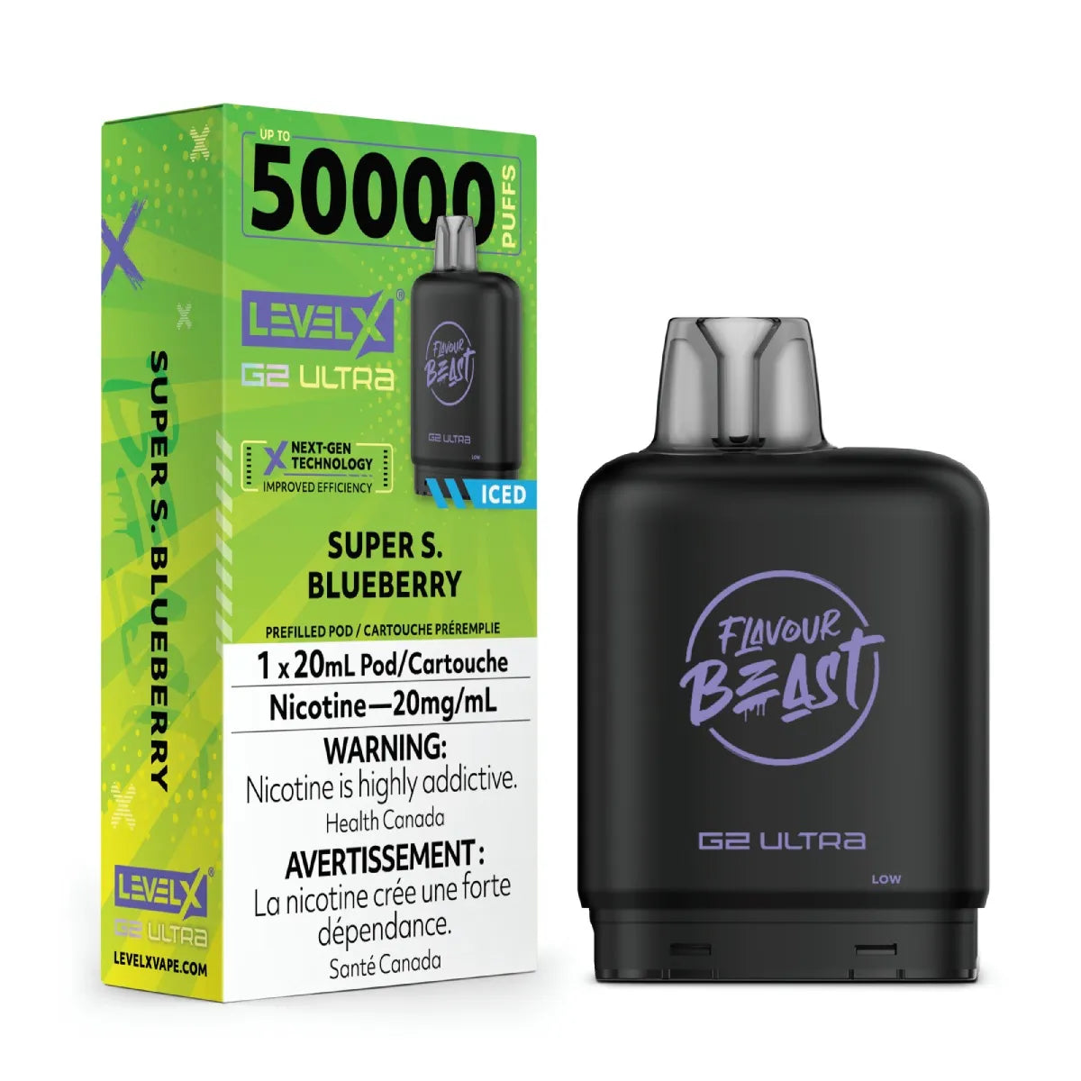 Super S. Blueberry Iced - Level X Flavour Beast G2 Ultra - [ON]