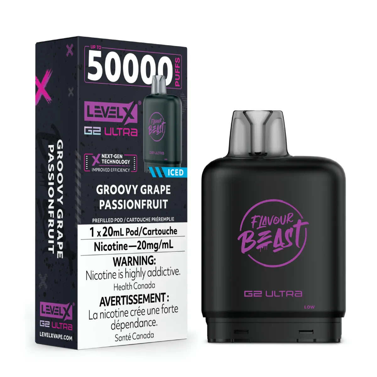 GROOVY GRAPE PASSIONFRUIT - Level X Flavour Beast G2 Ultra - [ON]