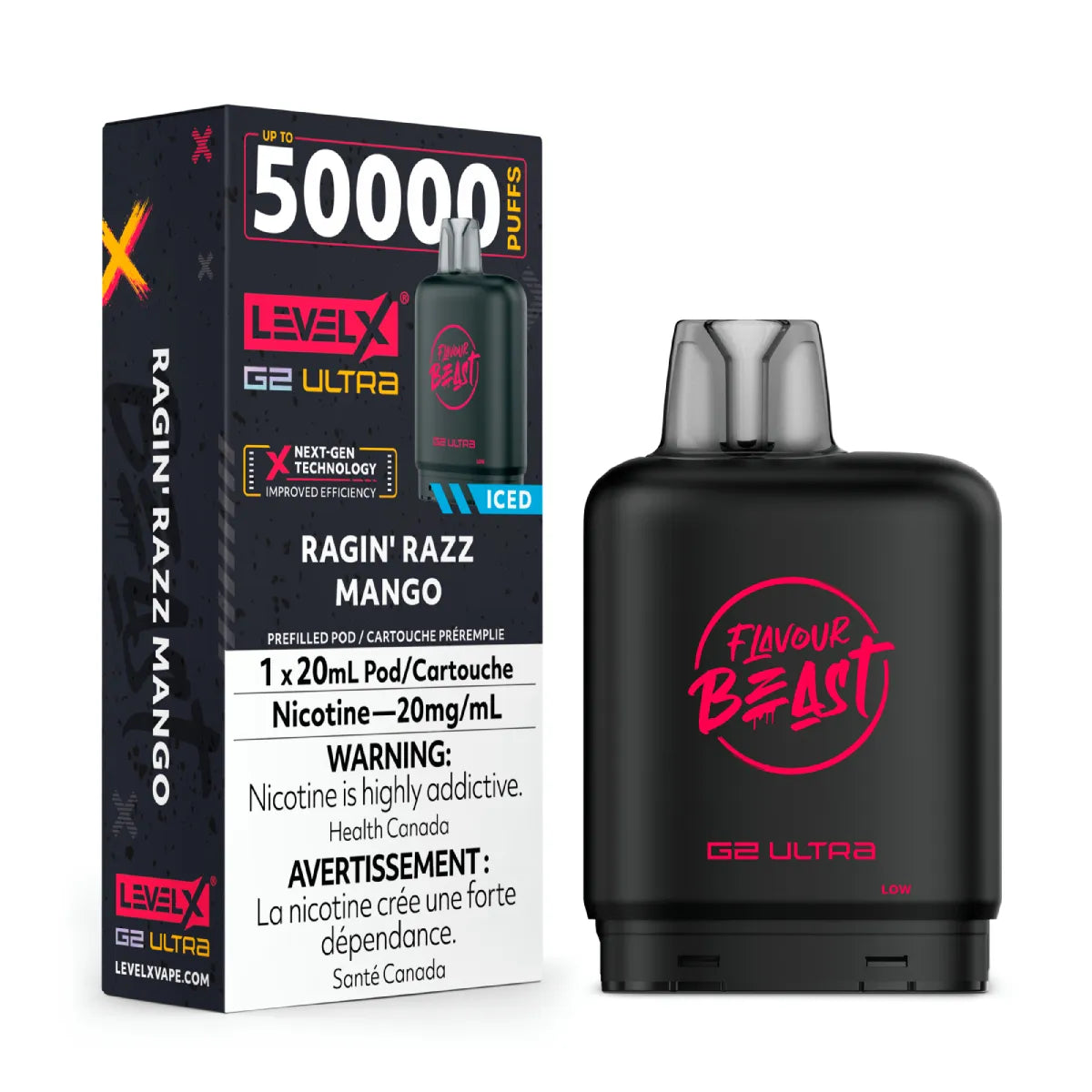 RAGIN RAZZ MANGO - Level X Flavour Beast G2 Ultra - [ON]