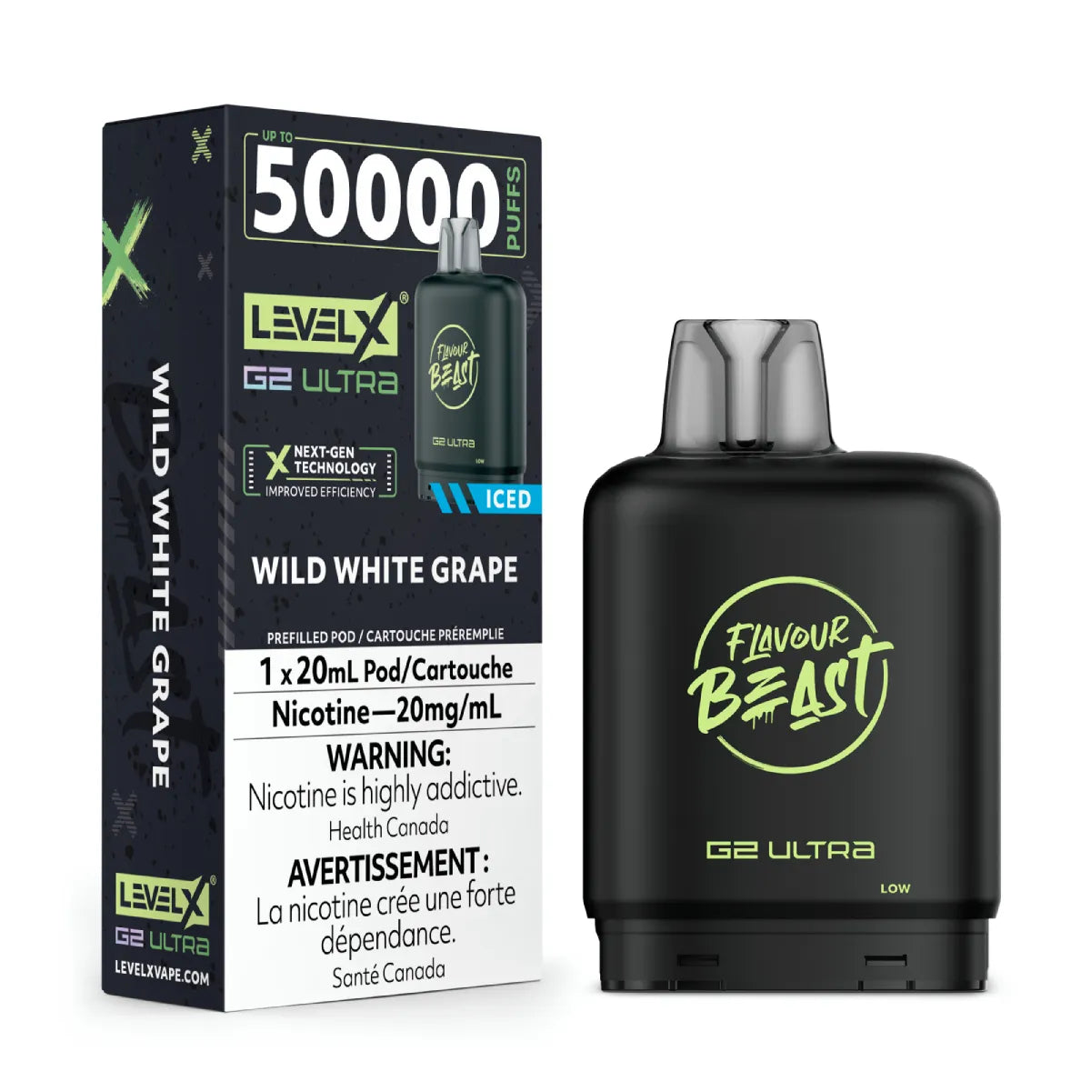 WILD WHITE GRAPE - Level X Flavour Beast G2 Ultra - [ON]
