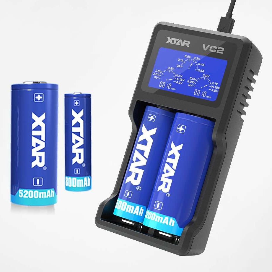 XTAR - VC2 USB LCD - Li-Ion Battery Charger