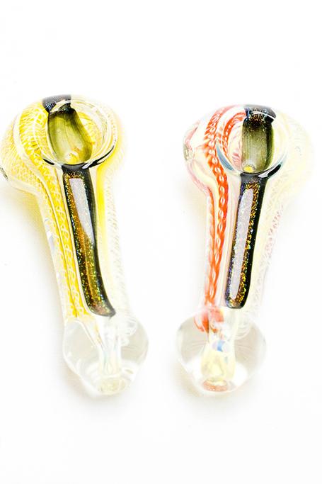 3.5" Heavy dichronic Glass Spoon Pipe