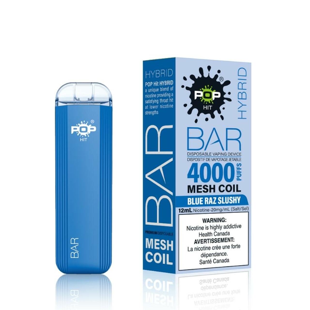 Blue Raz Slushy - Pop Hybrid Bar 4000 Puff  - 5pc/Carton