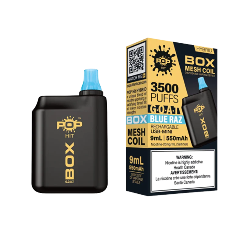 Blue Razz (GOAT) - Pop Hybrid BOX 3500 Puffs - 5pc/box