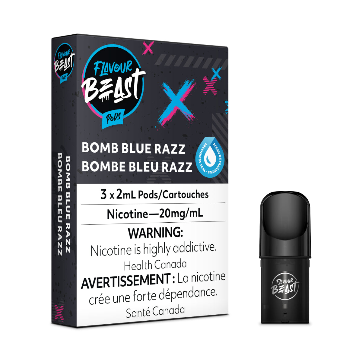 Bomb Blue Razz - Flavour Beast Pod Pack - 20mg - EXCISED
