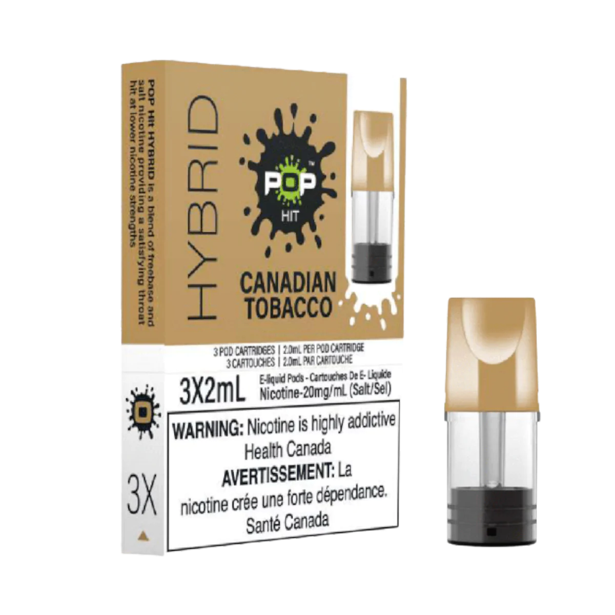 Canadian Tobacco - Pop Hit Hybrid - 20mg - 5pc/Carton - EXCISED