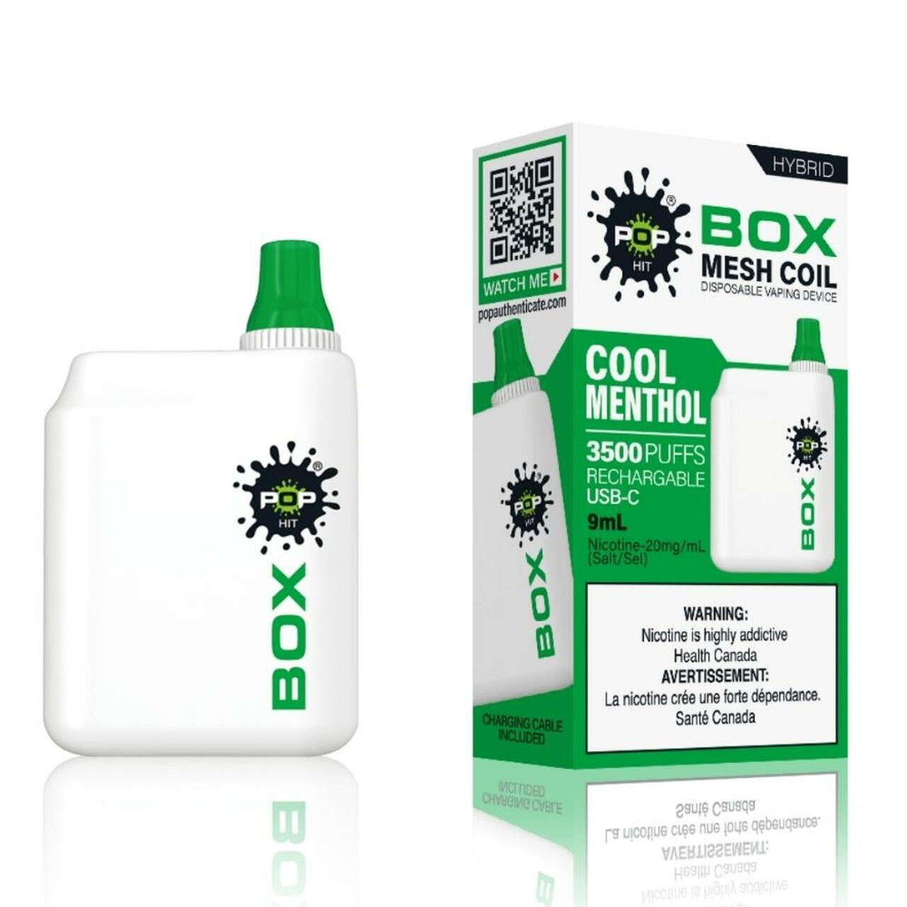Cool Menthol - Pop Hybrid BOX 3500 Puffs - 5pc/box