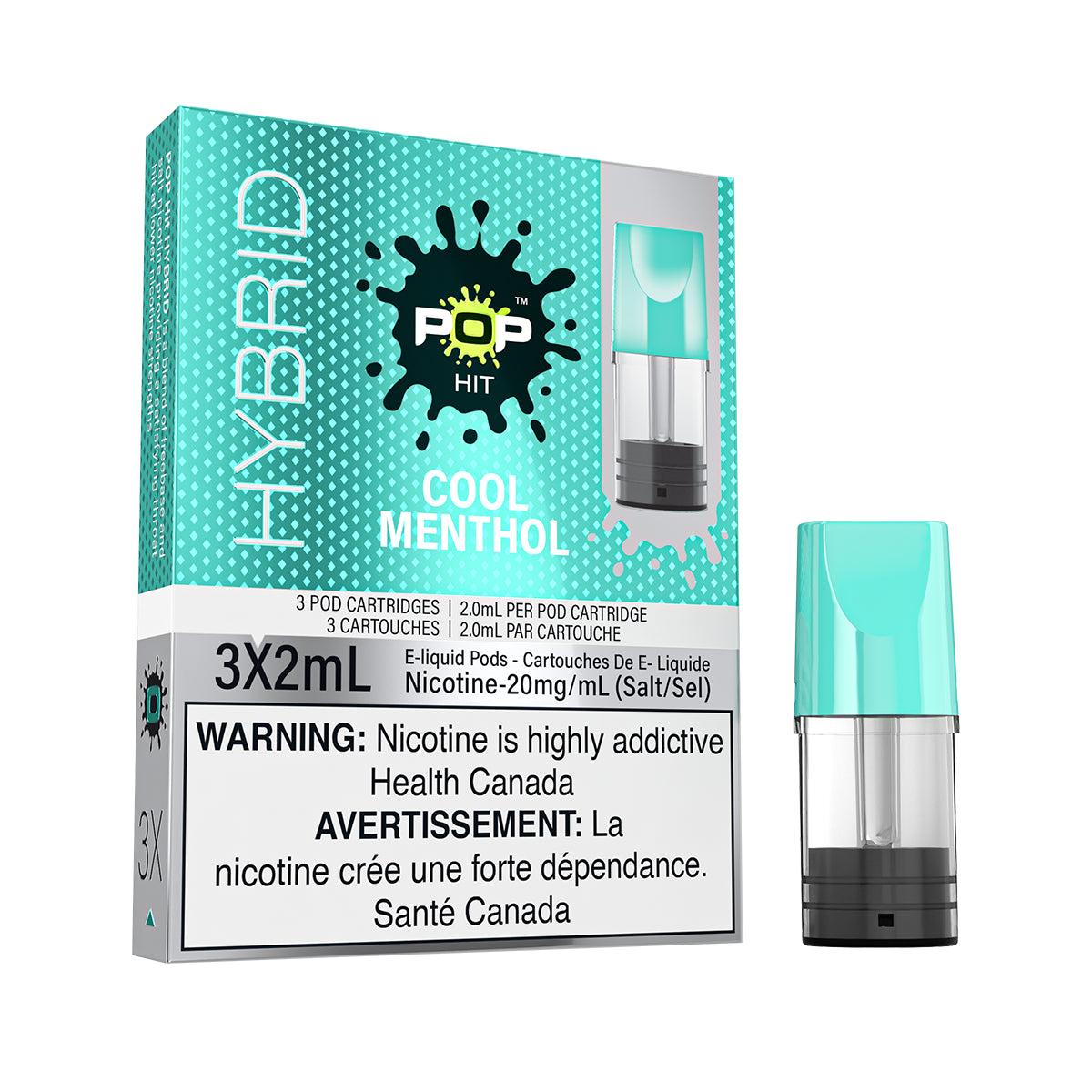 Cool Menthol - Pop Hit Hybrid - 20mg - 5pc/Carton - EXCISED