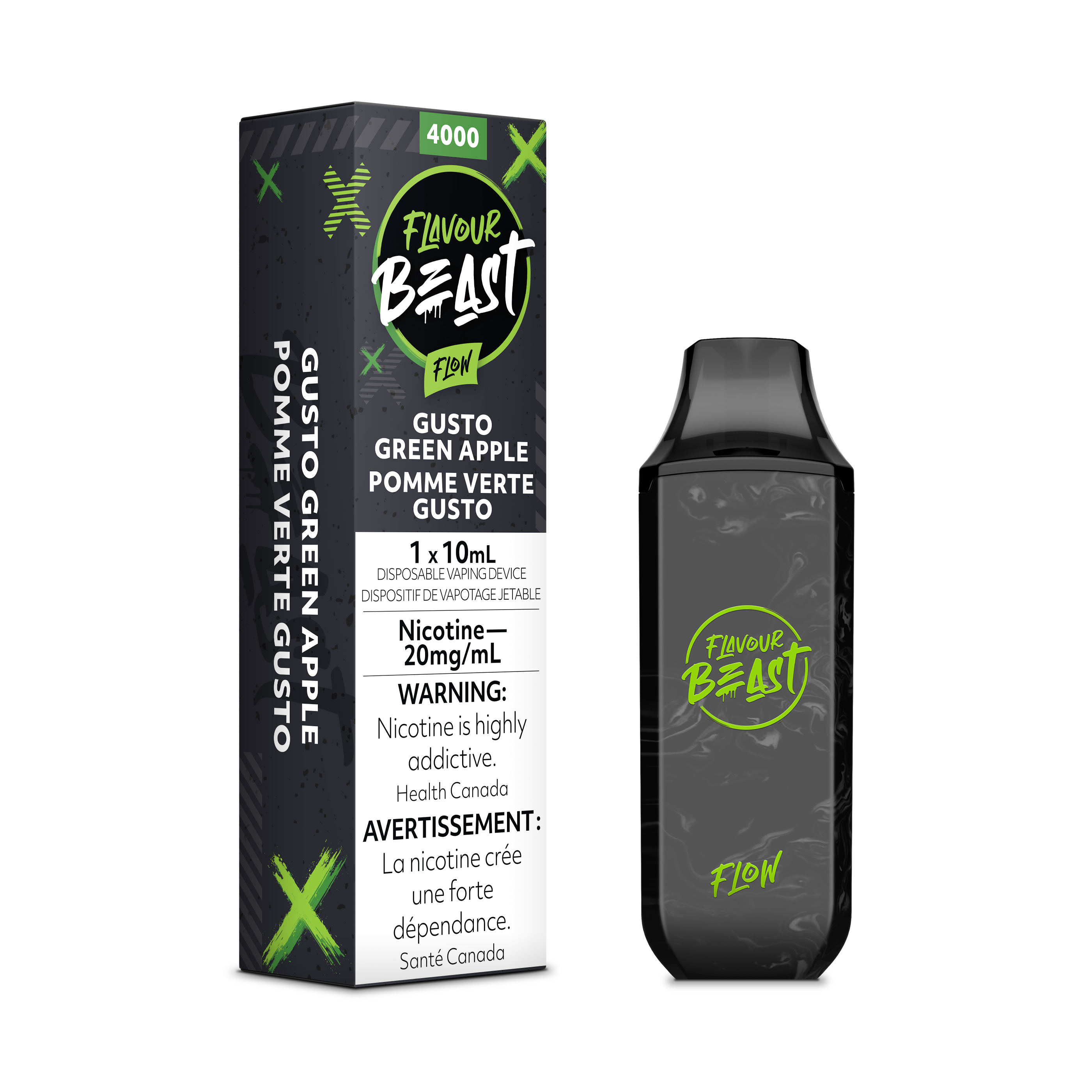 Gusto Green Apple - Flavour Beast Flow 4000 - EXCISED