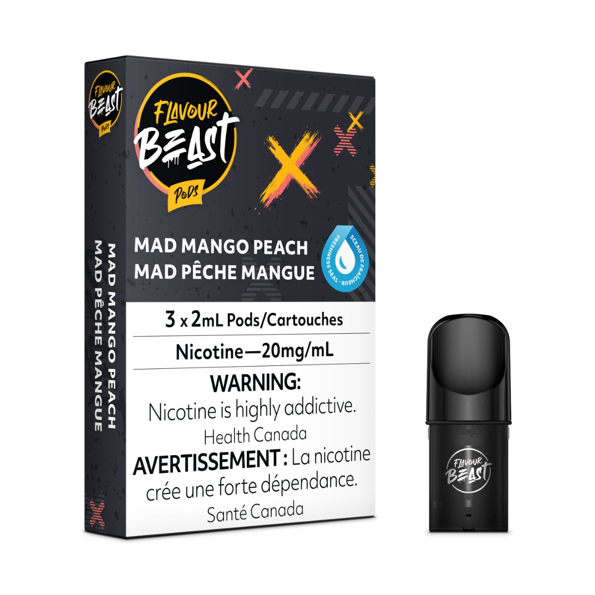 Mad Mango Peach - Flavour Beast Pod Pack - 20mg - EXCISED