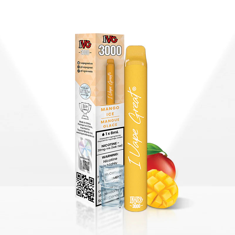 Mango Ice - IVG 3000 Puffs Disposable Vape - 6ct