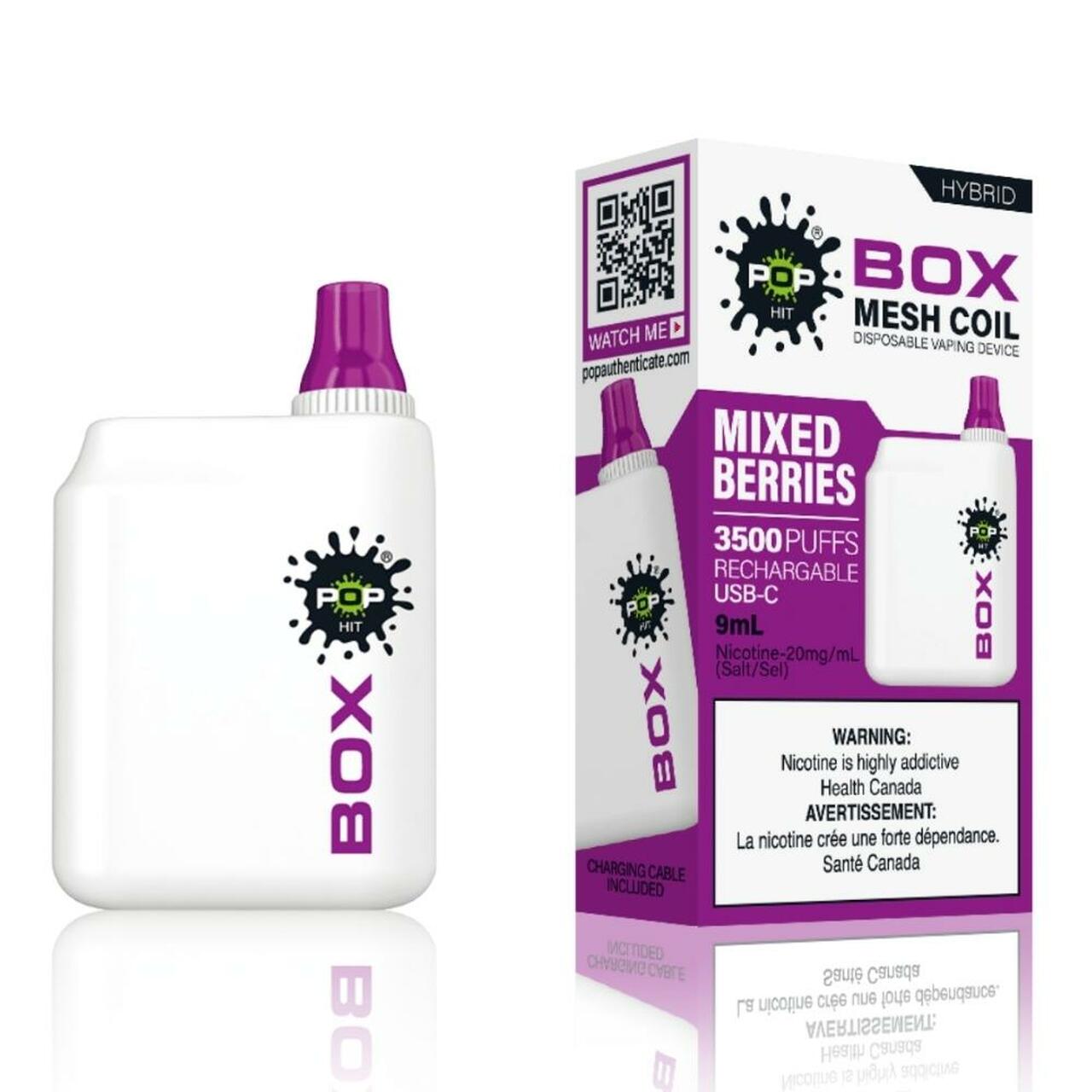 Mixed Berries - Pop Hybrid BOX 3500 Puffs - 5pc/box