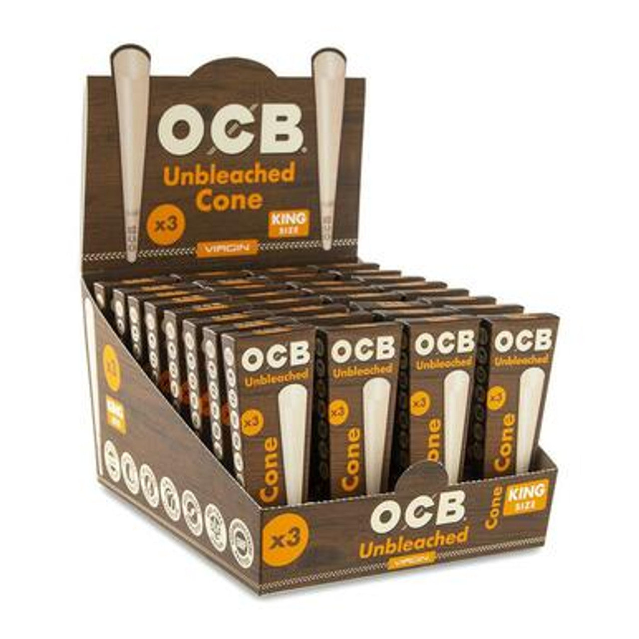 OCB OCB Virgin Unbleached King Size Cones - 32ct