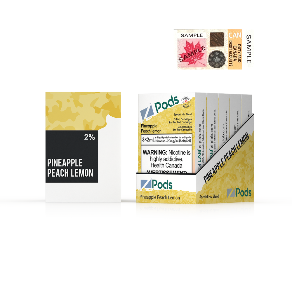 Pineapple Peach Lemon - Z Pods Special NIC - 20mg - Premium