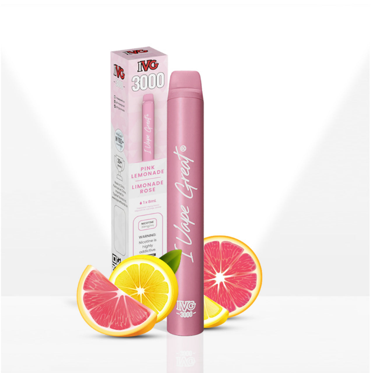 Pink Lemonade - IVG 3000 Puffs Disposable Vape - 6ct