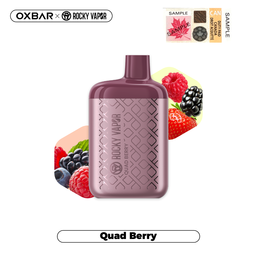 Quad Berry - OXBAR x ROCKY VAPOR - 4500 (5PC/CARTON) - EXCISED