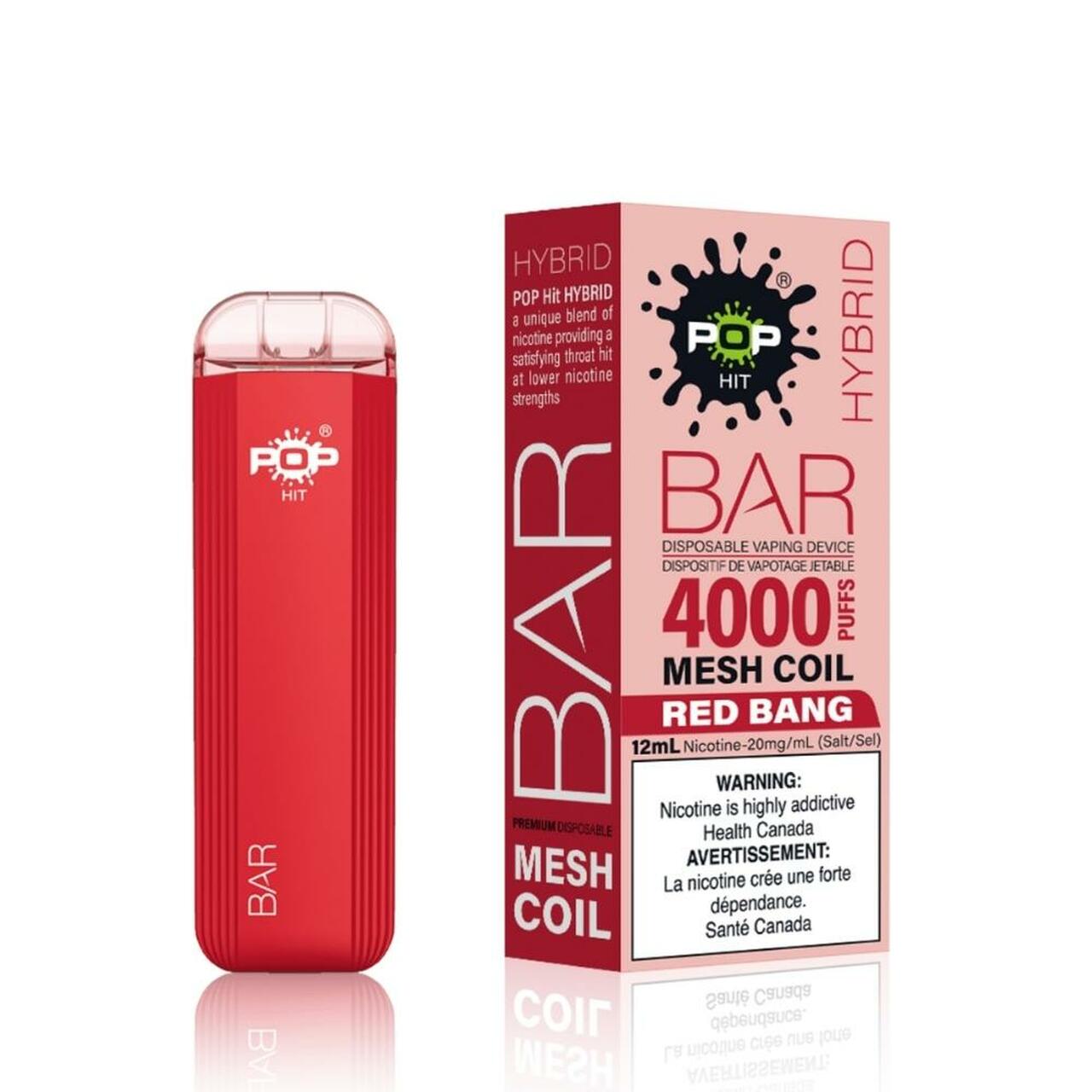 Red Bang - Pop Hybrid Bar 4000 Puff  - 5pc/Carton