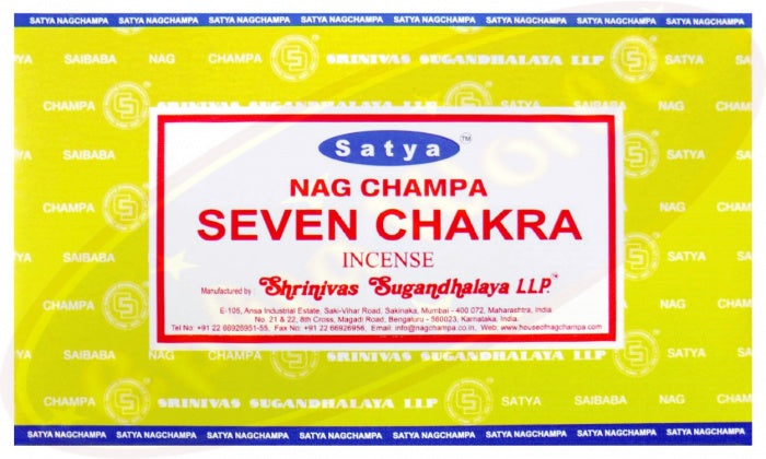 SATYA NAG CHAMPA SEVEN CHAKRA INCENSE