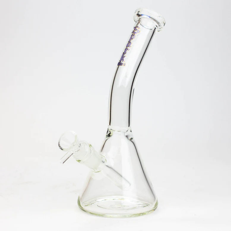 10" SPARK thick glass water bong w/ Curved Neck