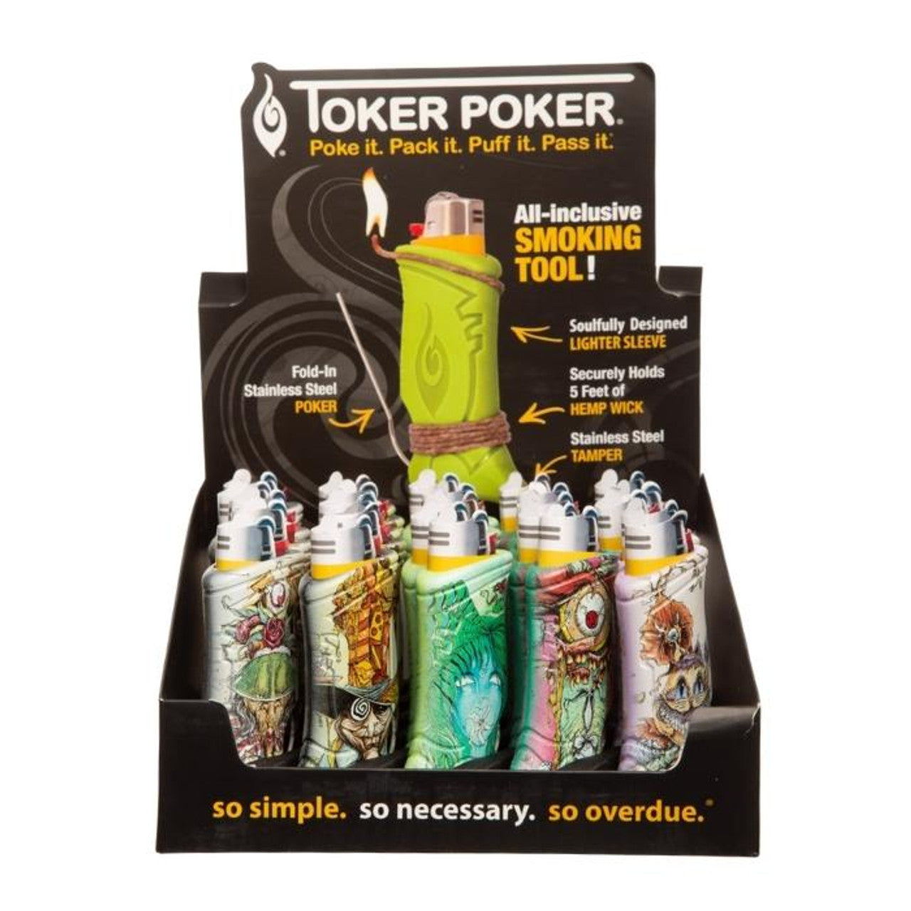 Toker Poker - Alice In Wonderland - Multi-Tool Lighter Sleeve - 25ct